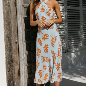 Hello Molly Leave Me Loving You Midi Dress Blue